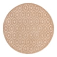 thumbnail image 3 of Unique Loom Outdoor Trellis Textured Collection Area Rug - Spatial (7' Round Beige), 3 of 7