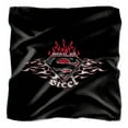 thumbnail image 1 of Superman Steel Flames Shield Bandana (21 in x 21 in), 1 of 4