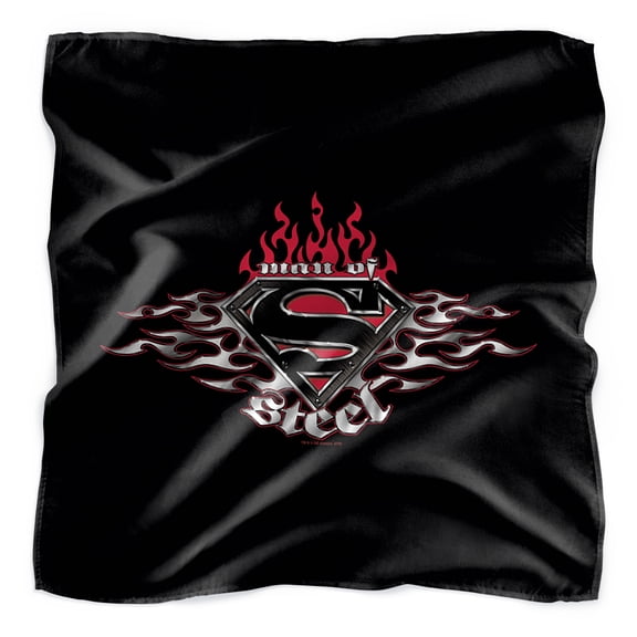 Superman Steel Flames Shield Bandana (21 in x 21 in)