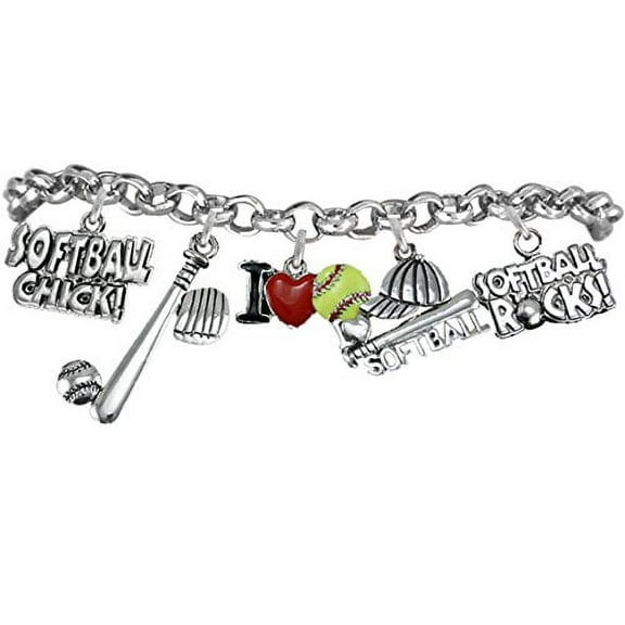 Girls Softball Adjustable Bracelet Fits Anyone From Child To Adult, Hypoallergenic Safe, No Nickel, Lead, Or Cadmium In The Metal. Fits Anyone From Child To Adult. 1023-653-841-647-715B2  © 2012
