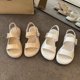 thumbnail image 1 of Sandalias de piel sintética para mujer, sandalias de verano planas con punta abierta para mujer, sandalias de piel sintética para mujer optimizadas para la excelencia, 1 of 9