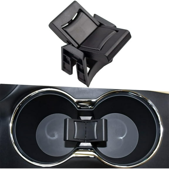 Cup Holder Insert Divider Compatible with Toyota Highlander 2014 2015 2016 2017 2018 2019 2020 Year