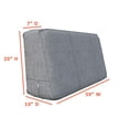 thumbnail image 3 of Bolster Cushion Cover 600 D Waterproof - 100% UV & Weather Resistant Outdoor Pillow Covers - Customize with Logo / Text (20" H x 39" W x 10" D, Fab Grey), 3 of 5