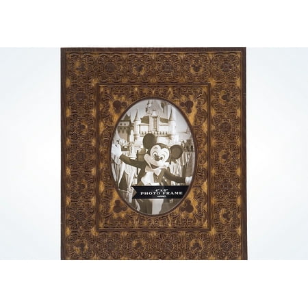 - Disney Parks Mickey Icon Scroll 4x6 Photo Picture Frame Wood New