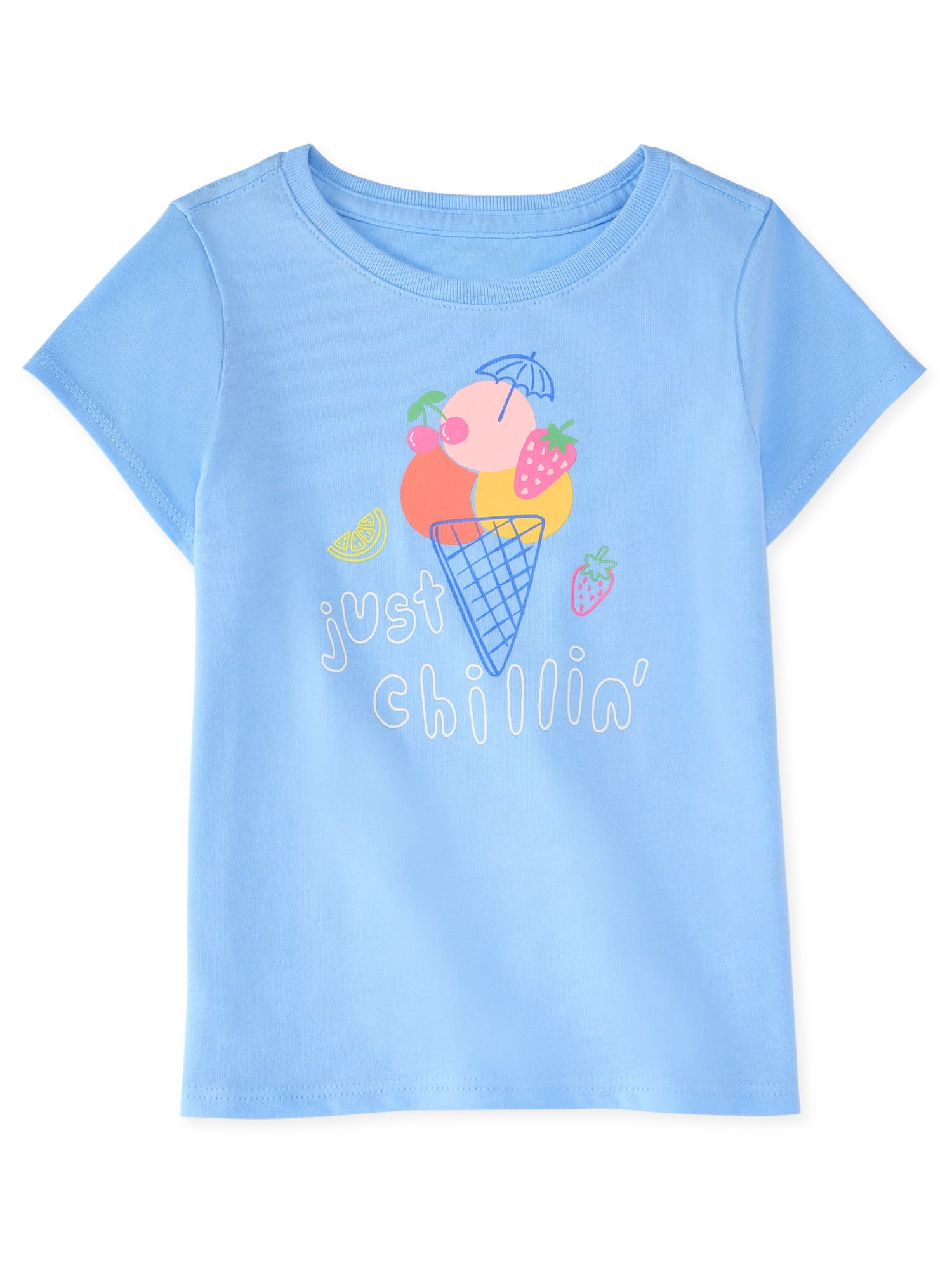Garanimals Newborn, Baby & Toddler Girl Cotton Short-Sleeve Graphic T-Shirts, 3-Pack, Sizes 0-6T