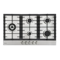 Rangaire RCG341S 34" Gas Cooktop - Stainless Steel, Sealed Burners, Cast Iron Grates, Die Cast Metal Burner Controls