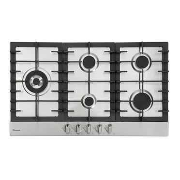 Rangaire RCG341S 34" Gas Cooktop - Stainless Steel, Sealed Burners, Cast Iron Grates, Die Cast Metal Burner Controls