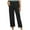 Black, variant on Annhoo Straight Leg Trousers for Women Plus Size High Waisted Work Cropped Pants Baggy Solid Color Pants with Pockets