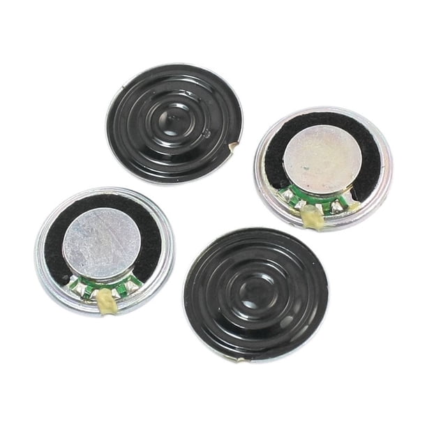 Altavoz de trompeta de tipo magnético interno de metal redondo de 20 mm de diámetro, 1W, 8 Ohm, 4 piezas