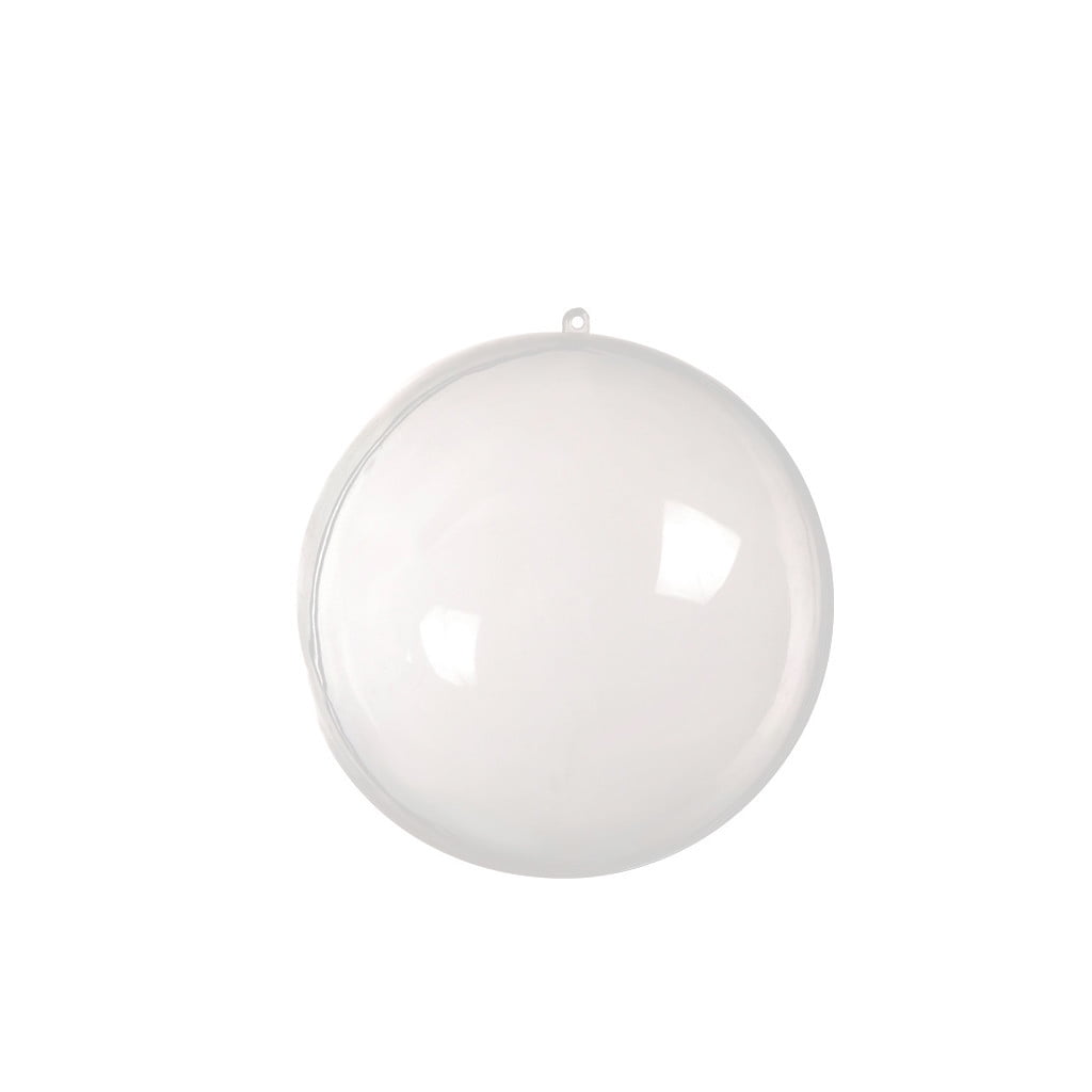 10pcs Clear Plastic Balls Christmas Tree Ornament Decor Transparent Open Boxes 