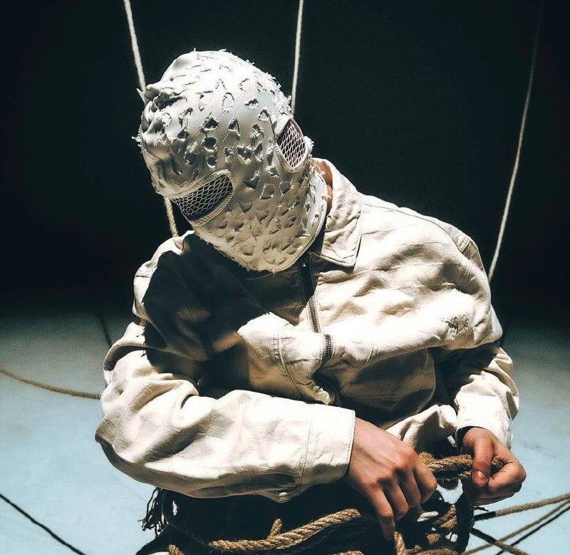 ski mask white headwear designer mask with net