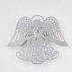 thumbnail image 3 of Brass Filigree Joiners Links with Crystal Rhinestone Angel Platinum 43.5x48.5x5mm, 3 of 3