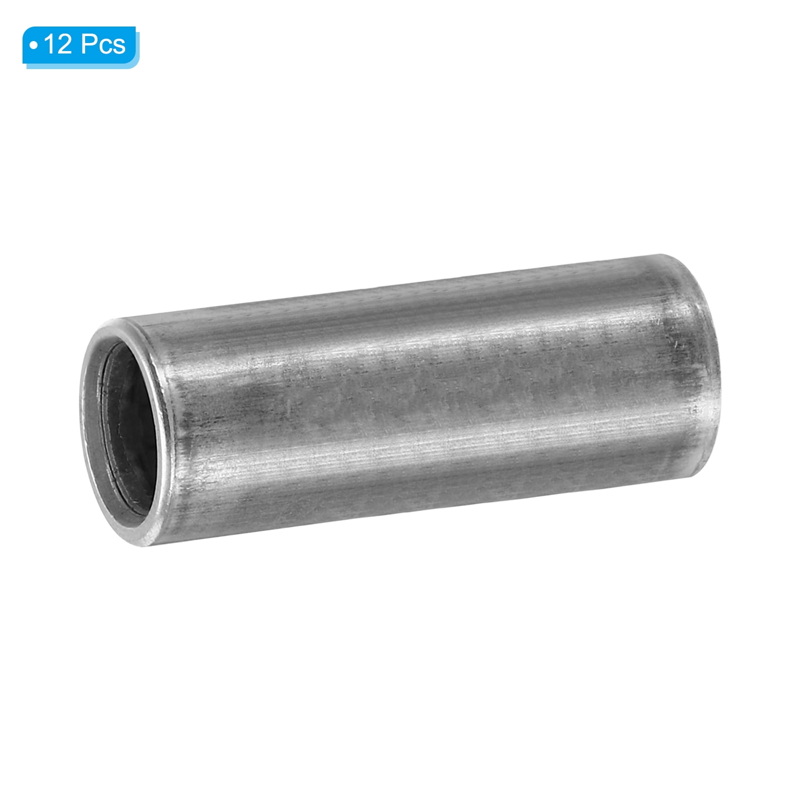 M8 Steel Spacers, 12 Pcs Metal Spacers Steel 8mm ID x 12mm OD x 35mm L Carbon Steel Spacer Screw Standoff Round for 5/16in or M8 Screw Bolts