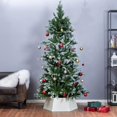 thumbnail image 4 of REJODA-Metal Christmas Tree Ring With Printed Snowflake, Tree Collar Skirt Base Stand for Decorations (Cream White), 4 of 4