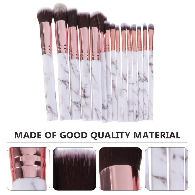 UPGRATOR 15 Pcs Makeup Tools Set For Ladies With Nylon Bristles And Plastic Handle For Daily Use