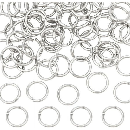 60Pcs Open Jumps Rings 12mm Stainless Steel Round Connector Rings Metal Link O Ring Connectors