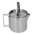 thumbnail image 4 of Campa de Café para acampar, 1.2l Conexión Remachada Camping Kettle 430 Manija Plegable De Acero inoxidable para caminar, 4 of 7