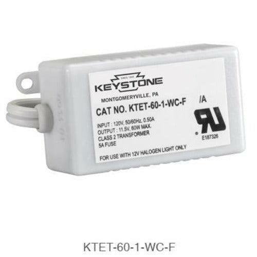Keystone KTET-60-1-WC-F Halogen Low Voltage Transformer Ballast - 60W, 12V