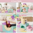 thumbnail image 6 of Soft Foam Climbing Blocks Set – Large 5-in-1 Soft Play Toys Crawling & Sliding Climbing Arch for Toddlers, Foam Playset for Nursery,Preschool,Pink, 6 of 7