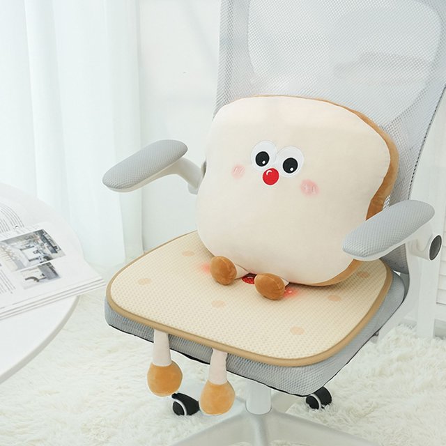 Fiudx Ofertas del día Cojín Lumbar De Felpa, Almohada De Dibujos Animados Lindos, Cojín Lumbar Suave Y Cómodo, Forma De Galletas Y Panes