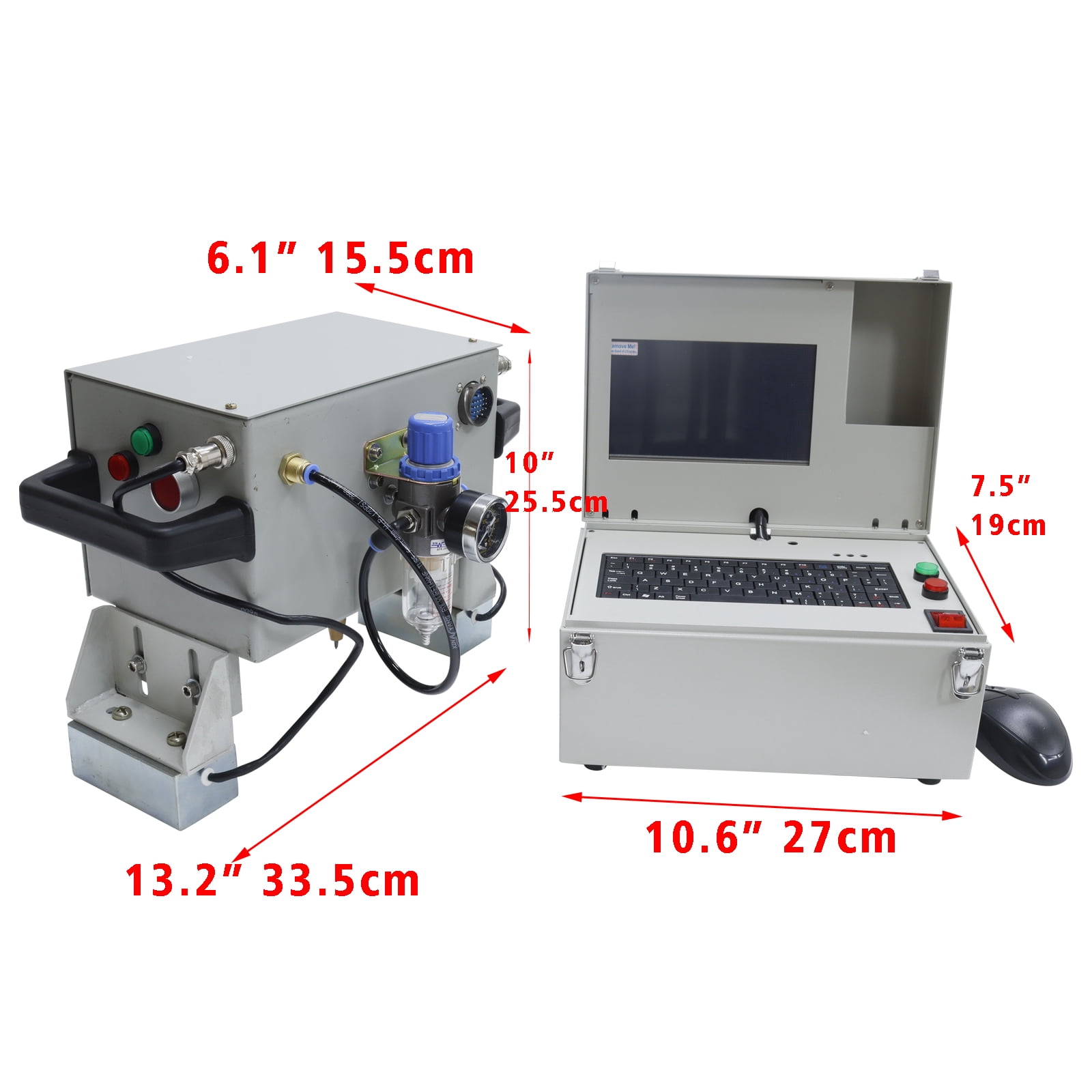 Pneumatic Engraver Metal Marking Engraving Machine 5.1x1.9 Inches Marking Size