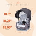 thumbnail image 3 of Baby Trend Cover Me 4-in-1 Car Seat Convertible Infant Toddler Rotating Safety Seat with Adjustable/Removable Canopy and 2 Cup Holders, Stormy Gray, 3 of 5