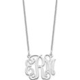 thumbnail image 1 of 14K White Gold 14Kw Polished Monogram Necklace Made In United States xna528w, 1 of 5