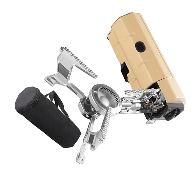 Sonducket Estufa de , herramienta para barbacoa, quemador plegable, aleación de aluminio, resistente a la corrosión, tamaño compacto, diseño Kits de desorden para acampar