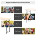 thumbnail image 7 of 66.5 Inch Outdoor Wood Folding Picnic Table Adjustable Height, 7 of 7