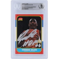 Dominique Wilkins Atlanta Hawks Autographed 1986-87 Fleer Silver Ink #121 Beckett Fanatics Witnessed Authenticated Card with "HOF 2006" Inscription - Fanatics Authentic Certified