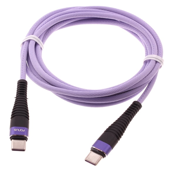 Type-C to USB-C Purple 10ft PD Cable for Samsung Galaxy A16 5G - Fast Charger Cord Extra Long Power Wire Sync for Galaxy A16 5G