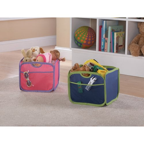 Mainstays Pop-up Storage Cube Small Juvy Blue