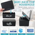 thumbnail image 3 of Hushee 2 Pack Wipe Dispenser Wipes Holder for Baby Adult Decorative Wipe Containers for Bathroom Home Office Cars (Black), 3 of 4