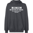 thumbnail image 2 of OXI Hoodie Sweatshirt - Something Are Better Left Unsaid, Basic Casual Hoodie for Men's and Women Fleece Hoodie Long Sleeve - Charcoal 2X-Large, 2 of 3