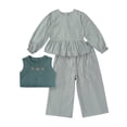 thumbnail image 3 of Modern Moments by Gerber Toddler Girl Outfit Set with Sweater Vest, 3-Piece, Sizes 12 Months - 5T, 3 of 12