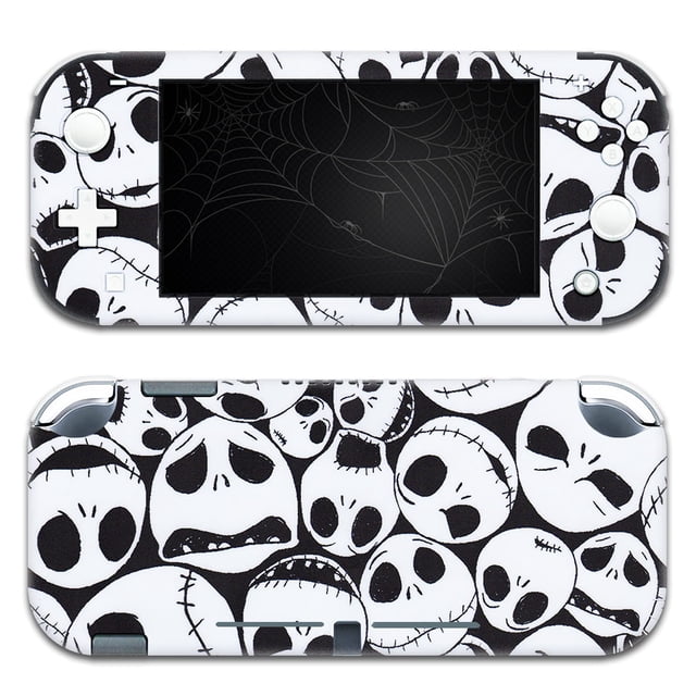 BelugaDesign Skulls Switch Skin | Gothic Horror Vinyl Decal Wrap | Halloween Nightmare Aesthetic | Spooky Skeleton Sticker Cover | Compatible with Nintendo Switch (Switch Lite Black White)