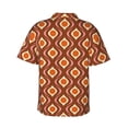 thumbnail image 3 of Balery 70's Retro Print Men's Hawaiian Shirts Short Sleeve Beach Shirt Relaxed Fit Vacation Button Down Shirts-X-Large, 3 of 9