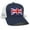 Navy/White, variant on Union Jack Flag Hat for Men and Women – UK British Snapback Trucker Baseball Cap by International Tie (Grey/Black)