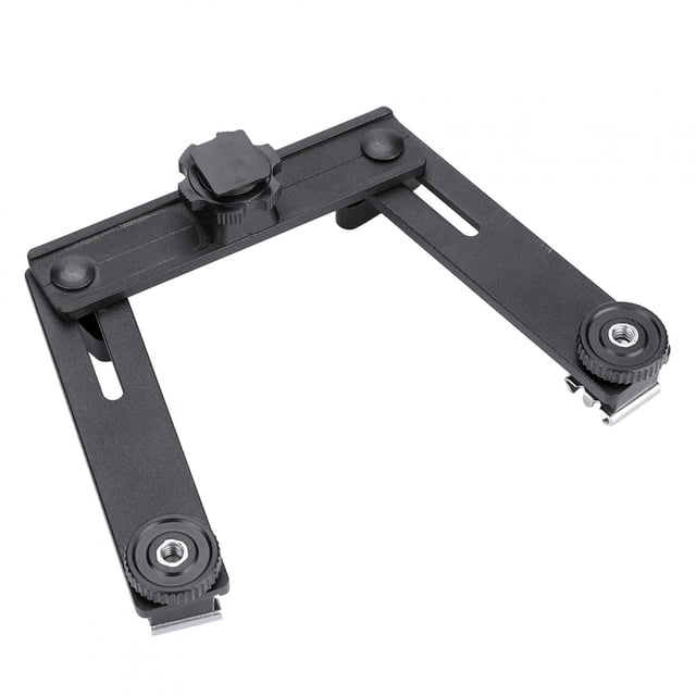 Soporte de Aleación de aluminio con zapata doble para flash de cámara Bling Bling