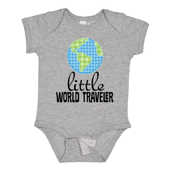 Inktastic Little World Traveler Boys or Girls Baby Bodysuit