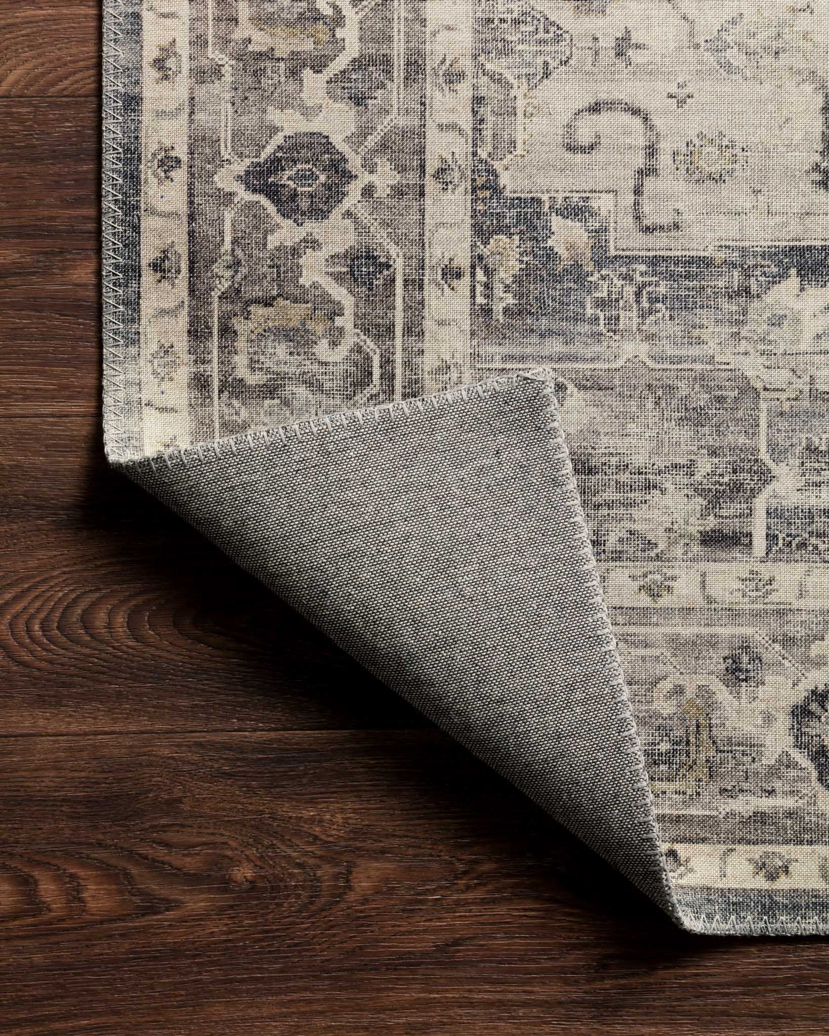 Loloi Hathaway Printed Oriental Steel / Ivory Area Rug