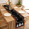 thumbnail image 3 of Halloween Ghost Table Runner - 70 Inch Long, Kitchen Dining Table Runner Dresser Scarves, Funny Spooky Pumpkin Orange Plaid Farmhouse Decor for Coffee Tables Wedding Party Banquet, 3 of 8