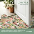 thumbnail image 3 of 2'x6' Floral Runner Rug,Non Slip Washable Boho Hallway Runner Rug with Rubber Backing,Soft Faux Wool Kitchen Runner,Low-Pile Carpet for Bedroom, Entrance, 3 of 7