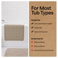 thumbnail image 6 of GORILLA GRIP Patented Bath Tub Shower Mat, Machine Washable Bathtub Floor Liner Mats, Suction Cups and Drain Holes to Keep Tubs Clean, Soft on Feet, Bathroom Essentials, 35x16 Inch, Beige, 6 of 10