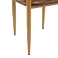thumbnail image 5 of Noble House Minimalist PU Upholstered Dining Chairs with Metal Frame, Maple+Coffee, Set of 2, 5 of 9