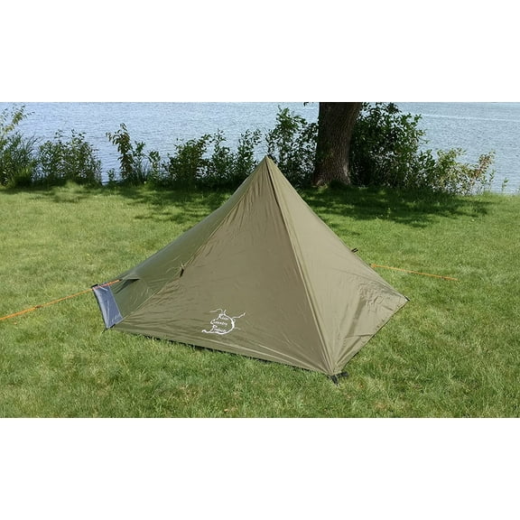 River Country Products One Person Trekking Pole Tent, Ultralight Backpacking Tent - Green