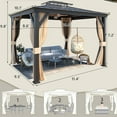 thumbnail image 6 of Hommow 12'x10' Hardtop Gazebo with Acrylic & Galvanized Steel Roof for Garden, Patio, Lawns, 6 of 8