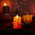thumbnail image 7 of Dmlowu Halloween Led Candle Pumpkin Lights, Flameless Candles Halloween Lights, Flickering Tea Lights Candles Battery Operated for Halloween Decorations Outdoor & Indoor, Orange, 7 of 7