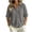 Black, variant on WAGUTH Women's Striped Waffle Knit Henley Shirts Short Sleeve Collar V Neck Blouses Loose Casual Vintage Summer Tops,Brown,S