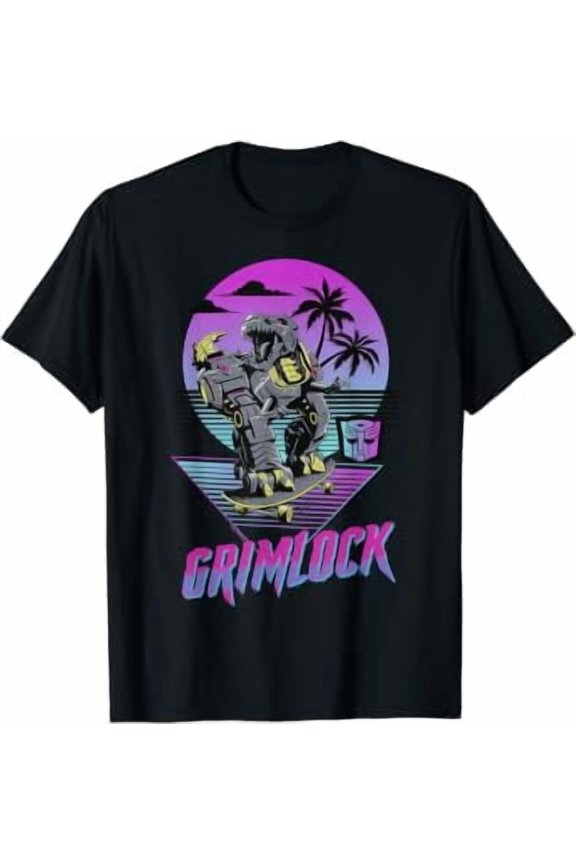 Transformers Grimlock Skater Beach Paradise Color Pop Logo T-Shirt
